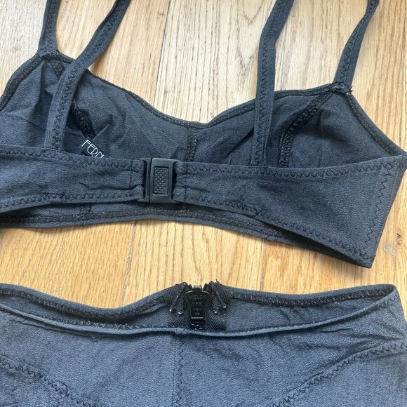 Lisa Marie Fernandez Genevieve High Waist Zipped 2-Piece Bikini Black - Picture 8 of 8